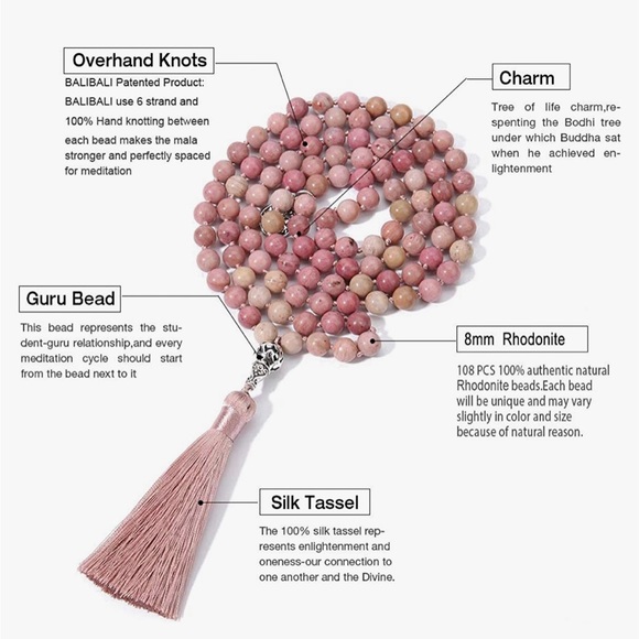 Natural Rhodonite Necklace - Picture 3 of 5